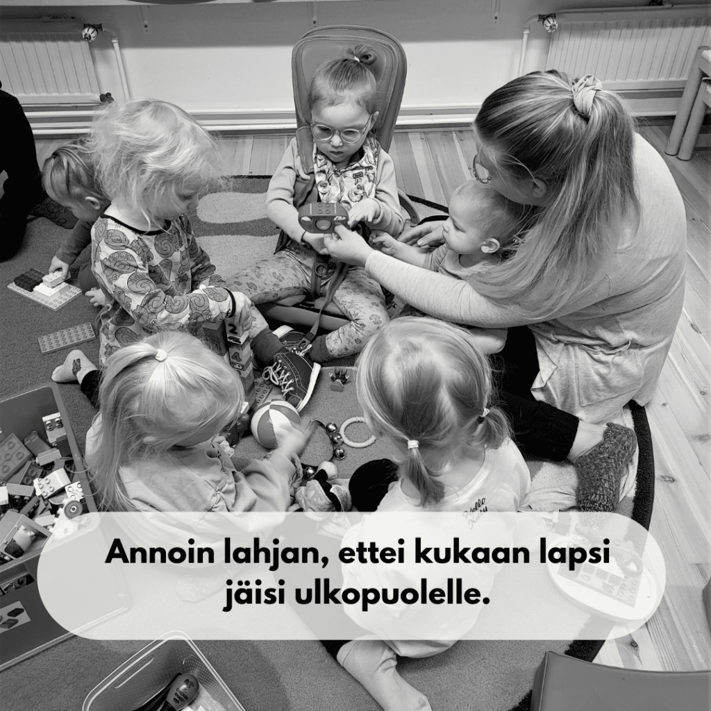 Annoin lahjan, ettei kukaan lapsi jäisi ulkopuolelle.