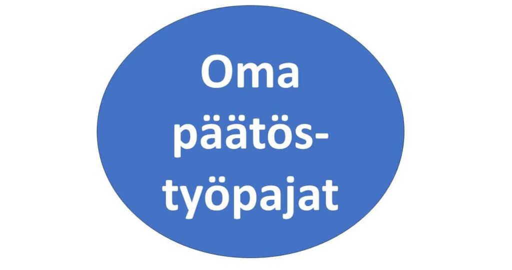 Sinisellä pohjalla lukee oma päätös -työpajat